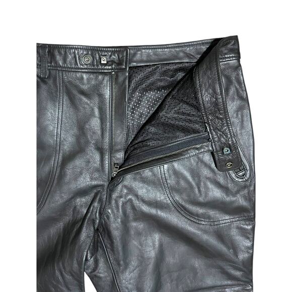 NEW Harley Davidson Black Leather 03402 Riding Pants Size 40 - Picture 4 of 10
